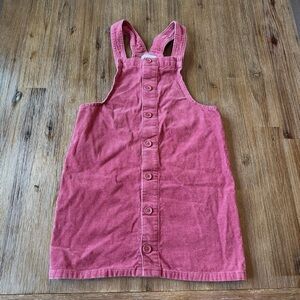 3/27$ Girls mauve pink corduroy overall dress size 10